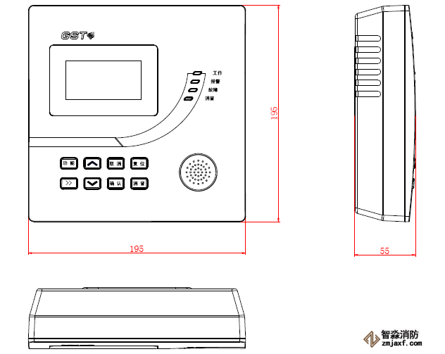 GST-JA2200家用主機外形示意圖